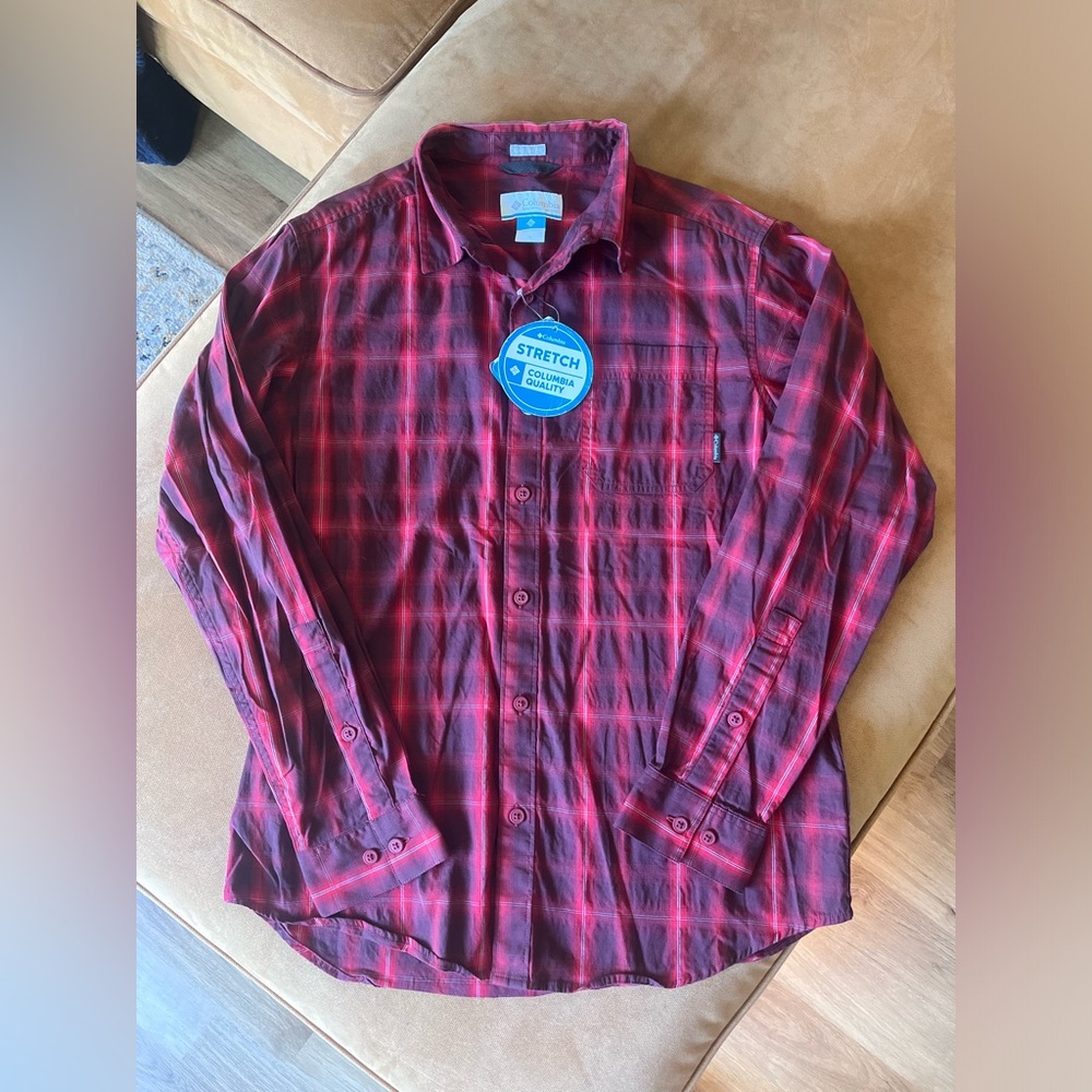Columbia Red Plaid Shirt